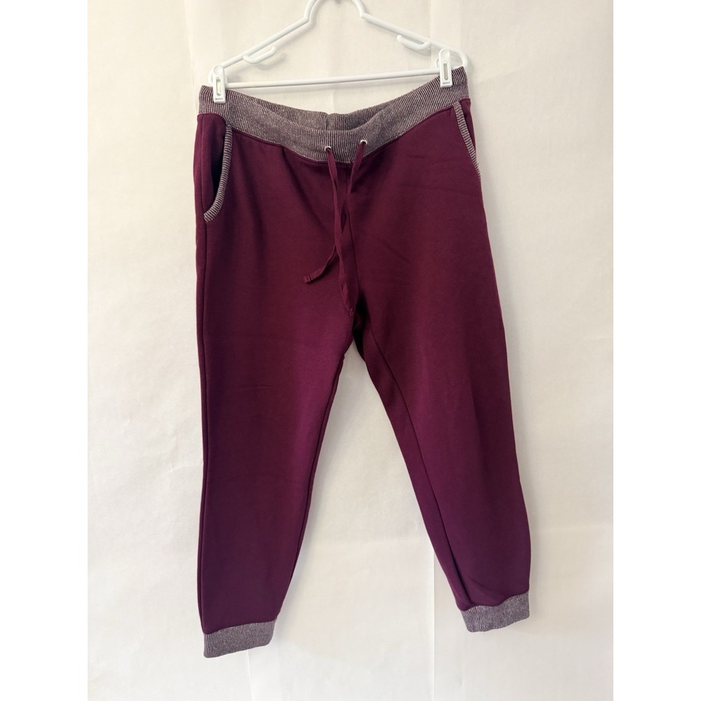 Champion Jogger Pants Women's XL Purple Silver Cuff Trim
